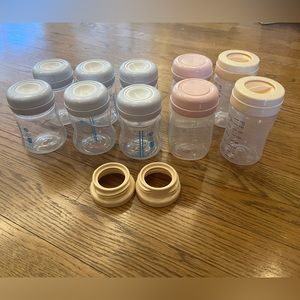Bundle of bottles for spectra pump and 2 adapters